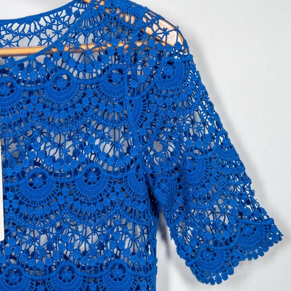 Ralph Lauren Royal Blue Lace Overlay Dress - Size XS - Retail $174 - Picture 5 of 8
